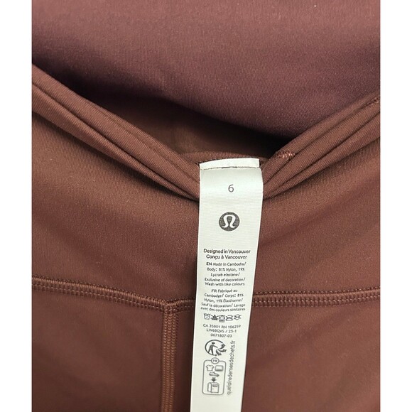 Lululemon Align High Rise Crop 23” Leggings Lava Cake New with tags size 6 - Picture 7 of 8